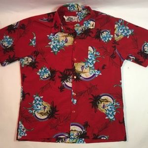 Vintage 70s Hilo Hattie Hawaiian Floral Shirt